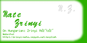 mate zrinyi business card